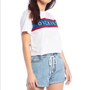 Dickies Short Sleeves Logo Stripe Cropped Tee